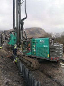 ABI Mobilram TM13 undertaking sheet piling work 